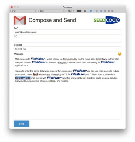 Integrating FileMaker and Gmail - Part 1 Sending Mail | Learning Claris FileMaker | Scoop.it