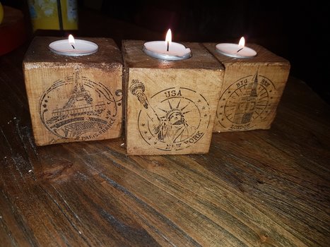 Pallet Block Candle Holders/Bougeoir Personnalisé | 1001 Pallets ideas ! | Scoop.it