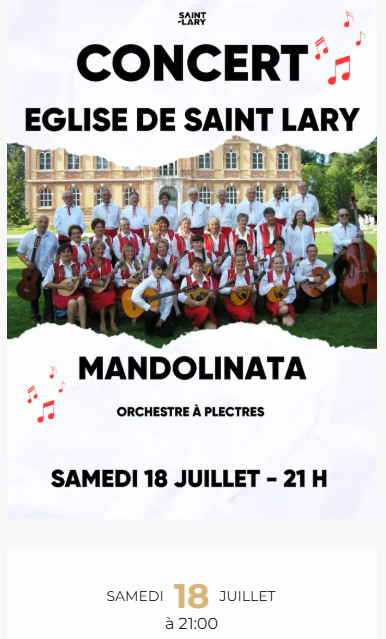 Concert &laquo;&nbsp;La Mandolinata de Tarbes&nbsp;&raquo;&nbsp; &agrave; Saint-lary Soulan le 18 juillet | Vall&eacute;es d'Aure & Louron - Pyr&eacute;n&eacute;es | Scoop.it