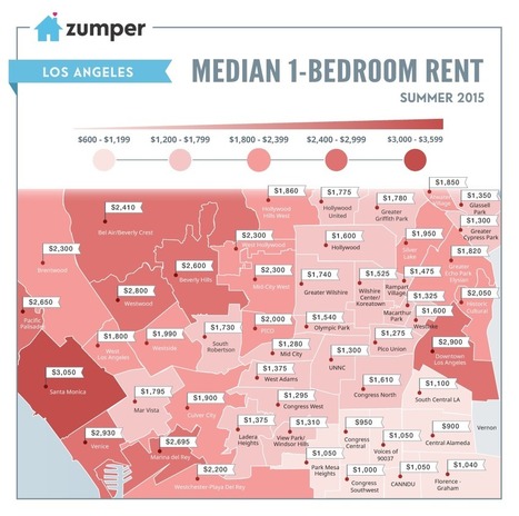 Mapping Los Angeles Rent Prices This Summer (June 2016) | Apartment Rentals | Scoop.it