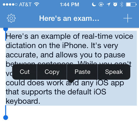 Type Superfast With Real Time Voice Dictation in iOS 8 | Didactics and Technology in Education | Scoop.it