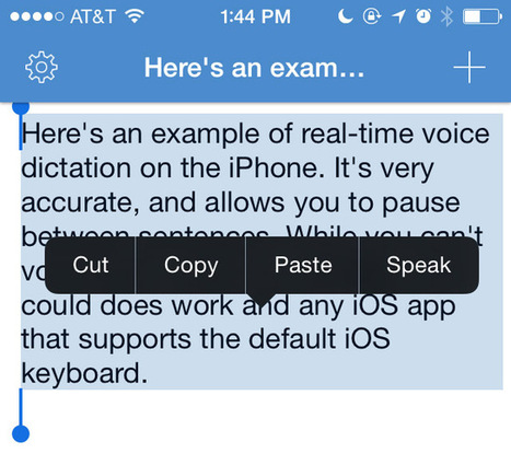 Type Superfast With Real Time Voice Dictation in iOS 8 | iGeneration - 21st Century Education (Pedagogy & Digital Innovation) | Scoop.it