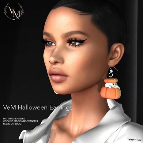 Halloween Earrings October 2022 Group Gift by VeM | Teleport Hub - Second Life Freebies | Second Life Freebies | Scoop.it