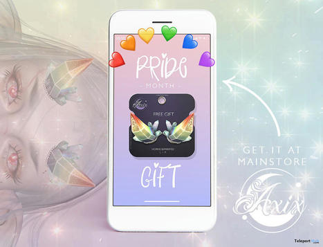 Rainbow Horns June 2021 Gift by Axix | Teleport Hub - Second Life Freebies | Second Life Freebies | Scoop.it