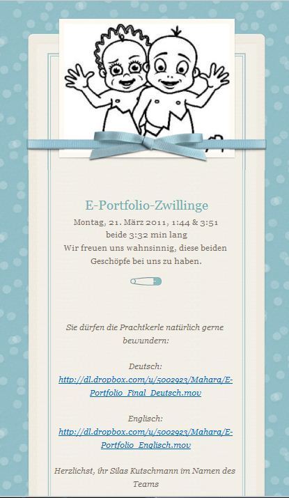 [video] E-Portfolio Zwillinge | E-Portfolio @ School | Scoop.it