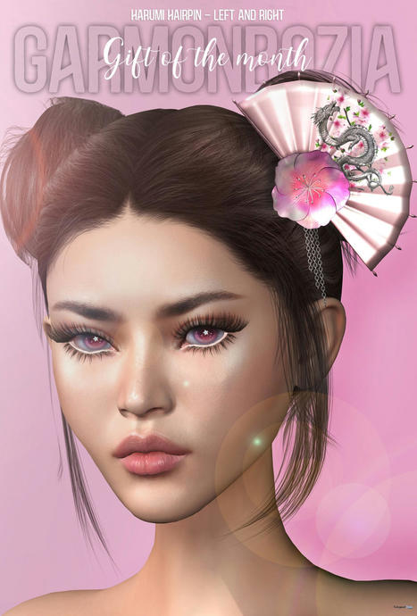 Harumi Hairpin March 2022 Group Gift by Garmonbozia | Teleport Hub - Second Life Freebies | Second Life Freebies | Scoop.it