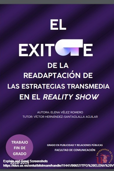 El exitOTe de la readaptación de las estrategias transmedia en el reality show /  ELENA VÉLEZ ROMERO | Comunicación en la era digital | Scoop.it