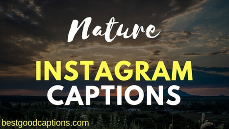 Instagram Captions For Boys In Nature