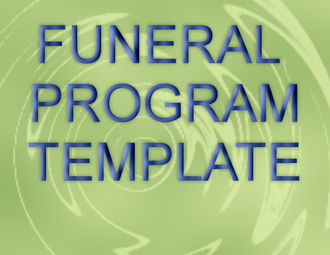 Editable Free Funeral Program Template In Ms Wo