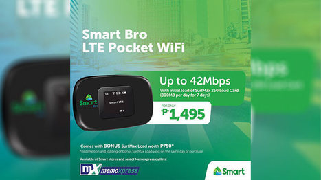 Buy the Smart Bro LTE Pocket Wifi for Php1,495 and get a FREE SurfMax load worth Php750 | Gadget Reviews | Scoop.it