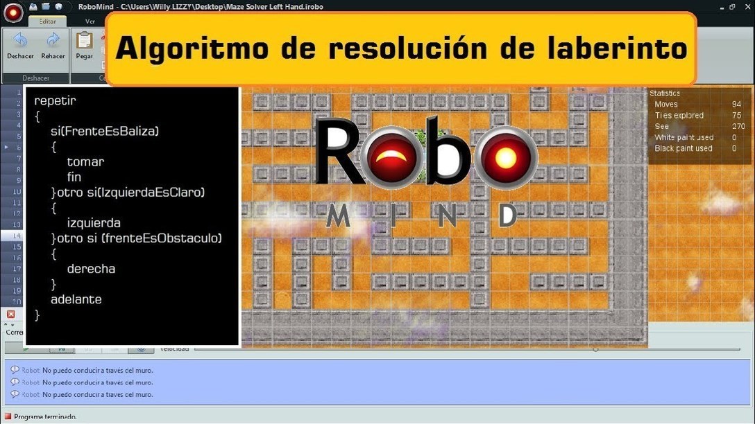 Algoritmo Solución Laberinto Seguidor - how to make a simple login gui roblox