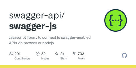 swagger-api/swagger-js: Javascript library to connect to swagger-enabled APIs via browser or nodejs | Bonnes Pratiques Web & Cloud | Scoop.it