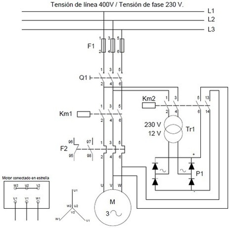 Arranque directo del motor trifásico de corriente alterna con frenada por inyección de corriente continua | tecno4 | Scoop.it