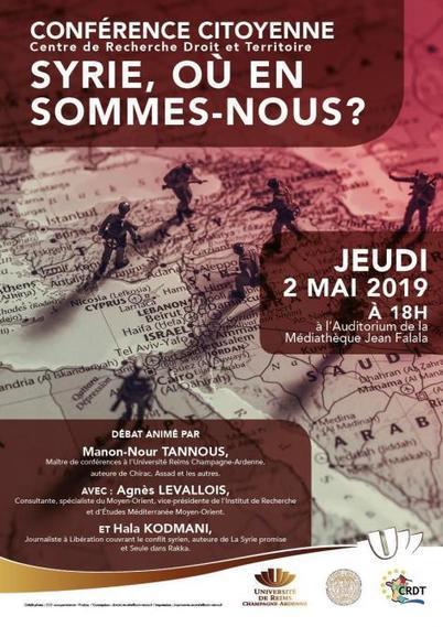 Des conf&eacute;rences citoyennes sur la Syrie et Hitchcock en mai &agrave; Reims | Le fil d'actualit&eacute;s de l'URCA | Scoop.it