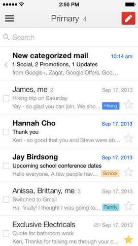 Gmail updated with iOS 7 Background App Refresh, streamlined sign in experience | Best iPhone Applications For Business | Scoop.it