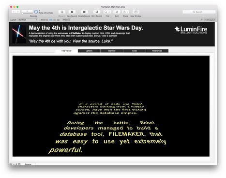 Intergalactic Star Wars Day and FileMaker | Learning Claris FileMaker | Scoop.it