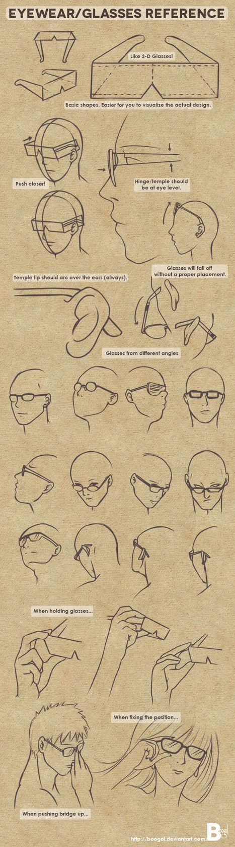 Glasses Drawing Reference Guide | Drawing References and Resources | Scoop.it