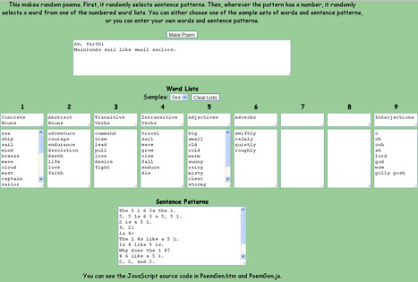 Poem Generator | 1Uutiset - Lukemisen tähden | Scoop.it
