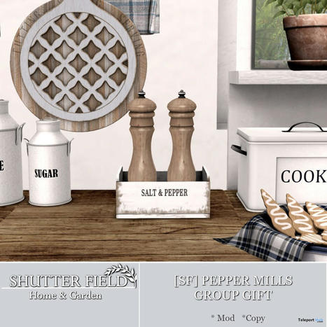 Pepper Mills July 2021 Group Gift by Shutter Field | Teleport Hub - Second Life Freebies | Second Life Freebies | Scoop.it