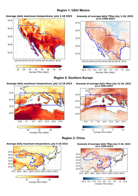 Chaleur extrême en Amérique du Nord, en Europe et en Chine en juillet 2023 rendue beaucoup plus probable par le changement climatique - World Weather Attribution | Biodiversité | Scoop.it
