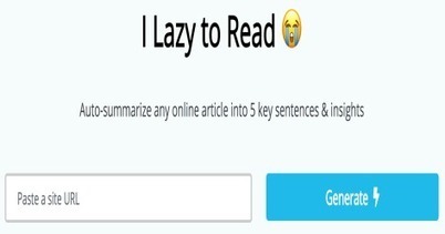 A New Interesting Reading Tool to Try out - auto summarize online text via Educators' tech  | iGeneration - 21st Century Education (Pedagogy & Digital Innovation) | Scoop.it