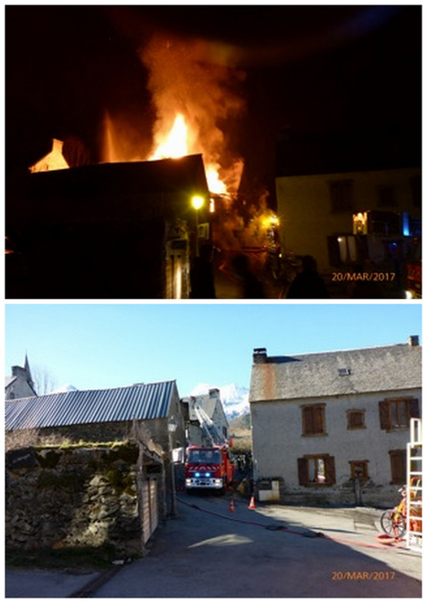 Une maison entièrement détruite par un incendie à Azet | Vallées d'Aure & Louron - Pyrénées | Scoop.it