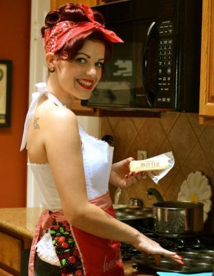 Pin Up Girl Ruby Franco&rsquo;s &ldquo;Corn Cakes with a Roasted Zucchini Salsa.&rdquo; : Cooking With A Pin Up Recipe #&nbsp;7 | Rockabilly | Scoop.it