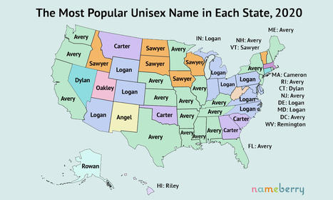 The Top Unisex Names in Every US State | Name News | Scoop.it