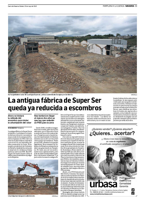 La antigua fábrica de Super Ser queda ya reducida a escombros | Ordenación del Territorio | Scoop.it