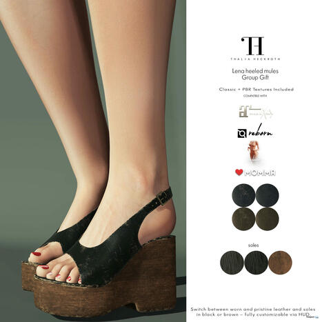 Lena Heeled Mules June 2025 Group Gift by Thalia Heckroth | Teleport Hub - Second Life Freebies | Second Life Freebies | Scoop.it