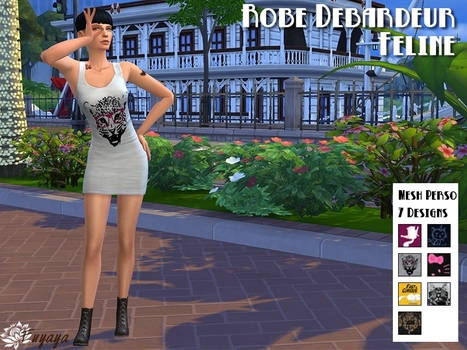 Robe débardeur féline << Fuyaya sur Sims Artists | Les Sims | Scoop.it