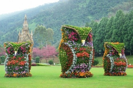 Flower owls sculptures | 1001 Gardens | 1001 Gardens ideas ! | Scoop.it