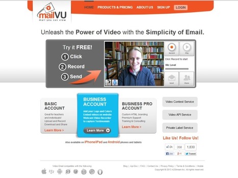 MailVu. Envoyer des mails au format vidéo | Time to Learn | Scoop.it