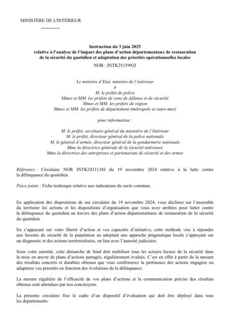 Analyse de l’impact des plans d’action départementaux de restauration de la sécurité du quotidien et adaptation des priorités opérationnelles locales | Veille juridique du CDG13 | Scoop.it