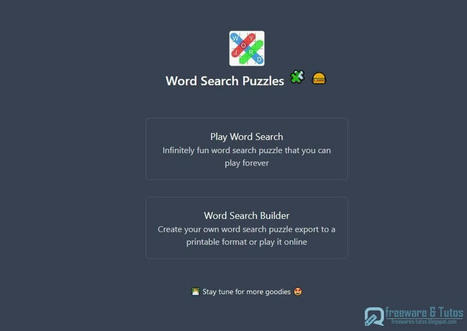 WordSearch360 : pour jouer aux mots mêlés en ligne et créer ses propres grilles ! | Freewares | Scoop.it