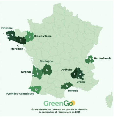 Classement 2025 des destinations françaises plébiscitées par les voyageurs écoresponsables | Lablachère, Sud Ardèche | Scoop.it