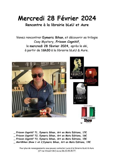 Rencontre avec Eymeric Bihan à la librairie bLeU et Aure, le 28 février à Saint-Lary | Vallées d'Aure & Louron - Pyrénées | Scoop.it