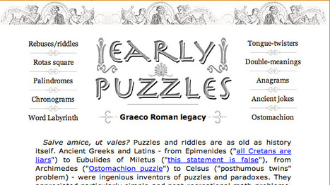 Graeco Roman Puzzles | Salvete discipuli | Scoop.it