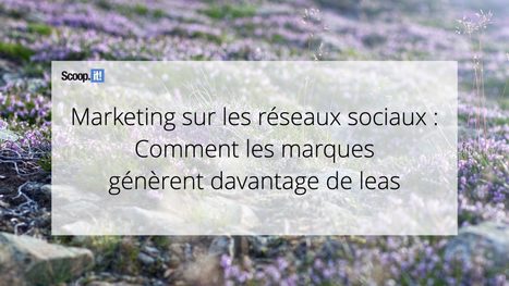 Marketing sur les r&eacute;seaux sociaux : Comment les marques g&eacute;n&egrave;rent davantage de leads - Blog Scoop.it France | Mon site web : Scoop.it | Scoop.it