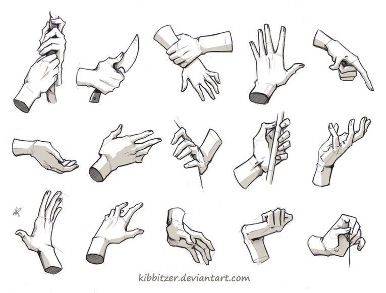 anime hand reference