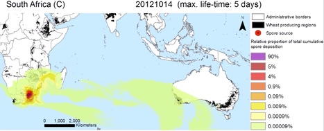 Phytopathology: Microsatellite Analysis and Urediniospore Dispersal Simulations Support the Movement of Puccinia graminis f. sp. tritici from Southern Africa to Australia (2019) | Plants and Microbes | Scoop.it