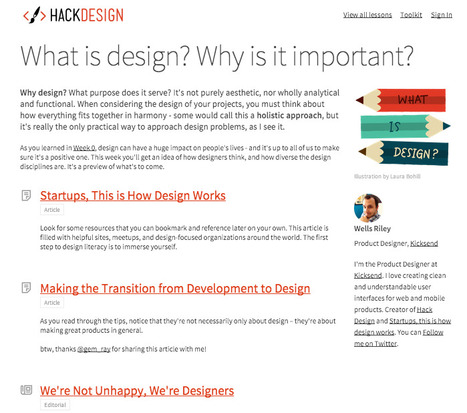 A Digital Design Learning Hub Created Around Curated Content: Hack Design | Digital Curation in Education | Scoop.it