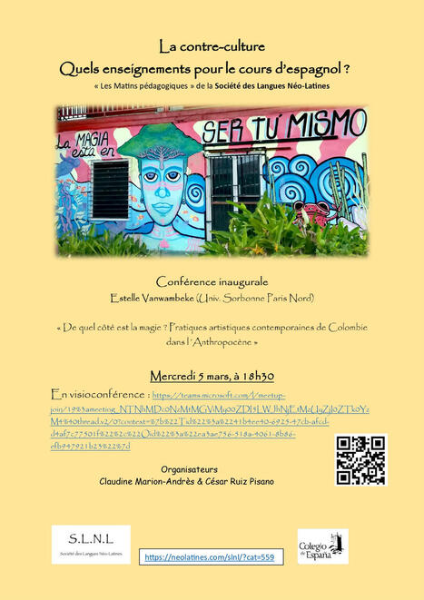 La contre-culture. Quels enseignements pour le cours d’espagnol ? – Matins pédagogiques de la SLNL – Conférence inaugurale – Mercredi 5 mars 18h30 (visio) | Veille Éducative - L'actualité de l'éducation en continu | Scoop.it