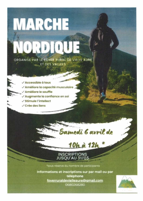Sortie en marche nordique proposée par le foyer rural de Vielle-Aure et des vallées le 6 avril | Vallées d'Aure & Louron - Pyrénées | Scoop.it