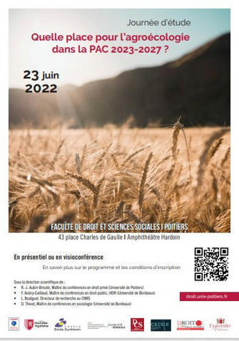 [Journ&eacute;e d'&eacute;tude] Quelle place pour l'agro&eacute;cologie dans la PAC 2023-2027 ? - Portail Universitaire du droit | EntomoScience | Scoop.it