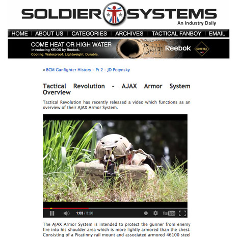 Tactical Revolution - AJAX Armor System Overview - Soldier Systems Daily | Thumpy's 3D House of Airsoft™ @ Scoop.it | Scoop.it