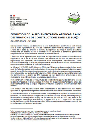 Le guide &laquo; &Eacute;volution de la r&eacute;glementation applicable aux destinations de constructions dans les PLU(i) &raquo; a &eacute;t&eacute; actualis&eacute; | Veille territoriale AURH | Scoop.it