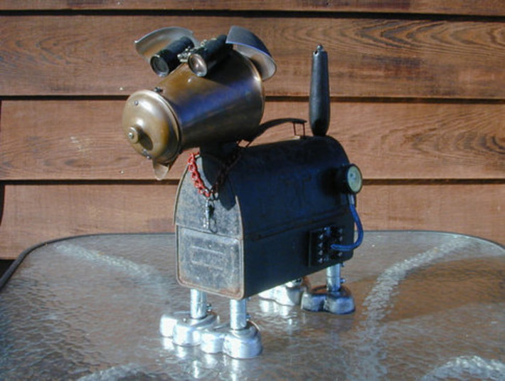 COPPER Found Object Dog Robot Sculpture  Assemblage by yllas | Kitsch | Scoop.it