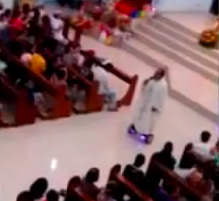 Laguna priest chided for using hoverboard in Mass | No Such Thing As The News | Scoop.it