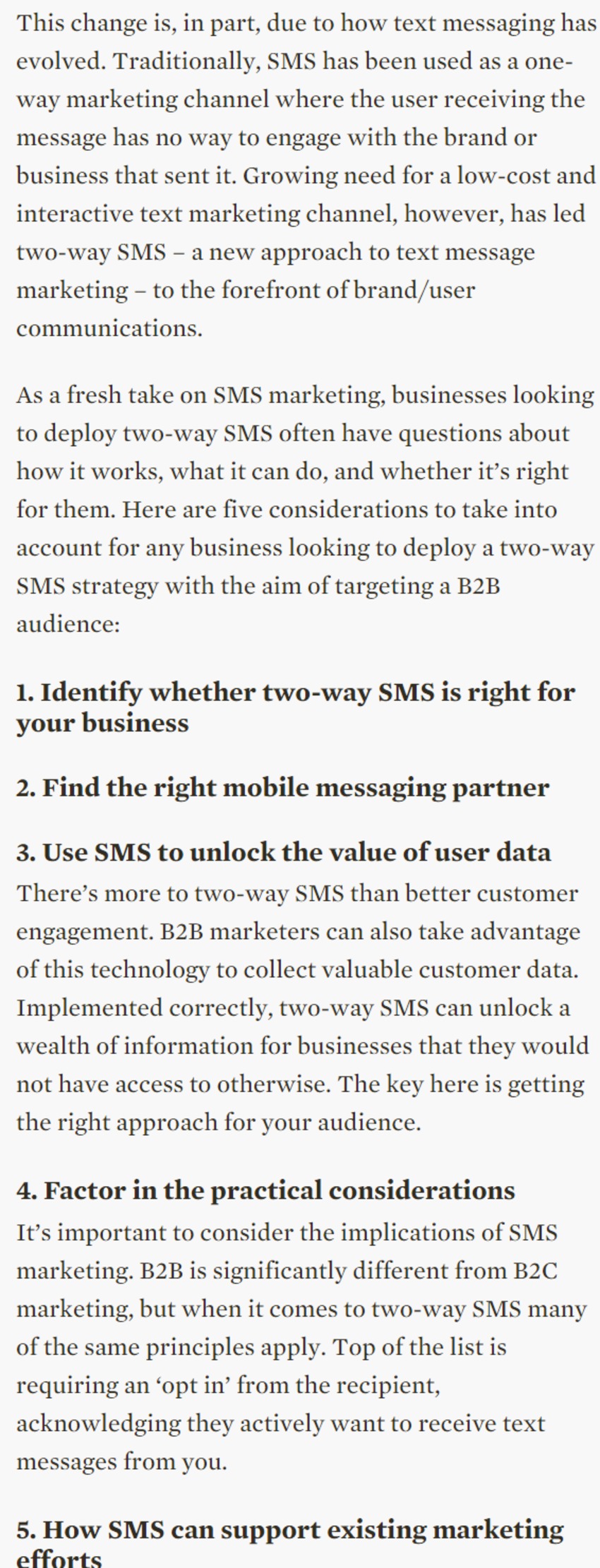 Better B2B marketing with two-way SMS - Fourth Source | The MarTech Digest | Scoop.it